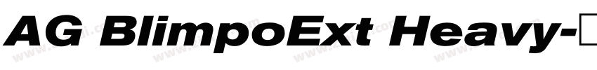 AG BlimpoExt Heavy字体转换
